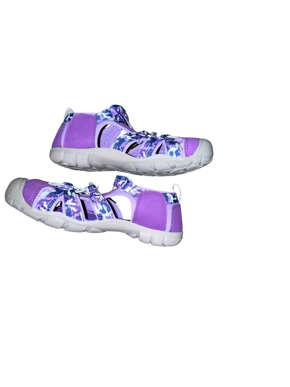 Keen Big Kids' Seacamp II CNX Purple Camo Sz 4 NWOT! - Picture 8 of 12
